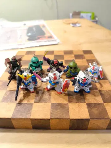 건담계 피규어 키링 8개 세트