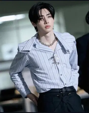 Y/Project 블루 스트라이프 셔츠