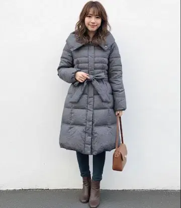 다운 코트 다운 자켓 롱 코트 헨리 리본 올 패턴