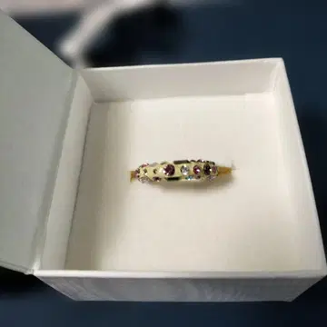 새상품급 쥬얼리 츠츠미 멀티 컬러 스톤 반지 #10