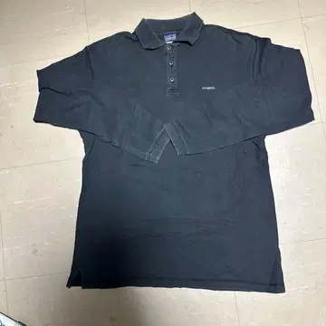 patagonia 오가닉 코튼 긴팔 피케 셔츠 블랙