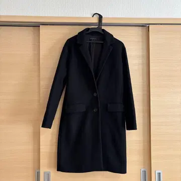 theory 블랙 체스터 코트 S P