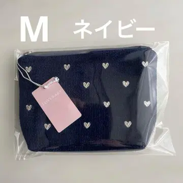 러브리바이페이러 러브리하트 보트형 파우치 M 네이비 택 포함 새상품
