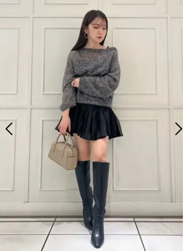 snidel 오간 프릴 스카 숏 팬츠 블랙