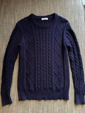 나노 유니버스 실크 블렌드 코튼 케이블 크루 니트