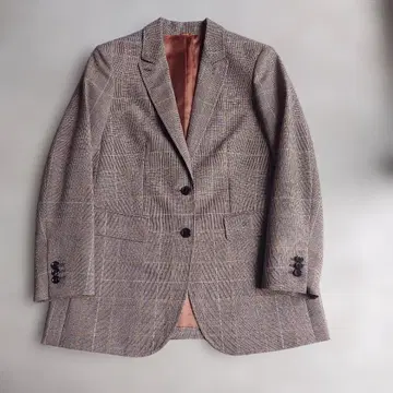 컨디션 최상 [뮤즈 두지엠 클라세] 테일러드 자켓 체크 브라운