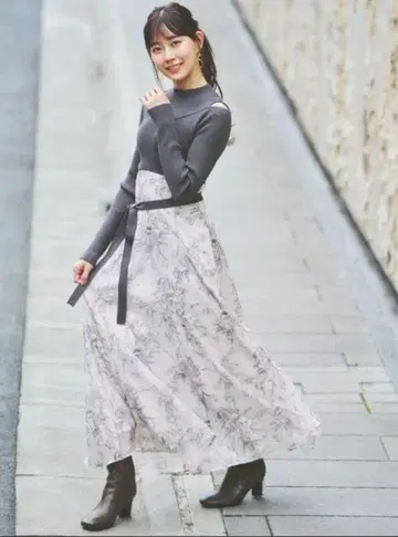 [ 미사용 새상품 ] MERCURYDUO 그레이 롱 원피스 M