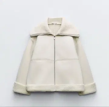 완판템 ZARA 화이트 더블 페이스 자켓 M