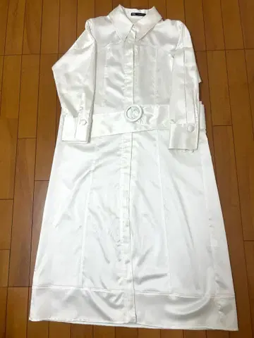 ZARA 화이트 롱 셔츠 원피스
