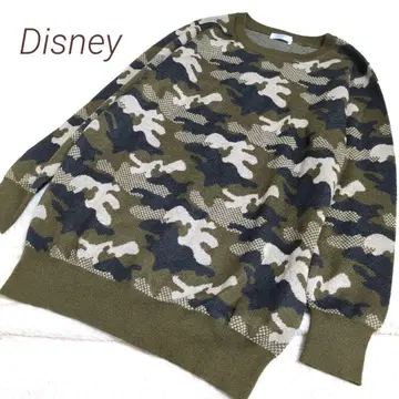 디즈니 판타지 샵 올 패턴 카모 패턴 LL 오버 니트