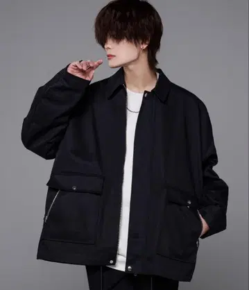 [ ADRER ] 밀리터리 플라이트 지퍼 블루종 블랙