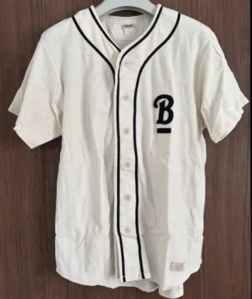 UNION BEAN 반팔 셔츠 베이스볼 셔츠 화이트 14