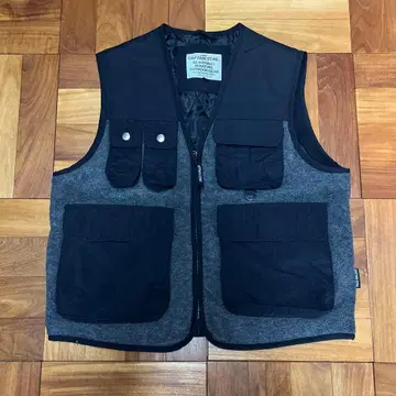 CAPTAIN STAG 플리스 베스트 그레이 블랙