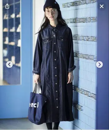 SunnyClouds 셔츠 원피스 G 데님 원피스