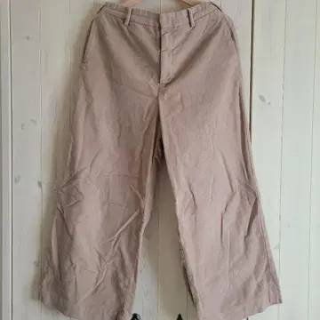 45R 코튼 몰 서지 스트레치 와이드 팬츠 베이지 사이즈3