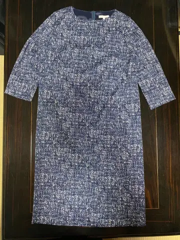 네이비 7부 소매 원피스 사이즈 40