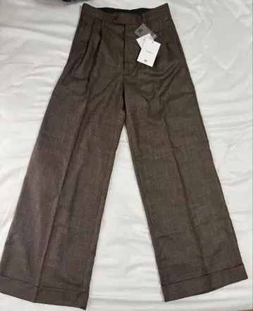 SOERTE 브라운 와이드 팬츠 택 포함 새상품