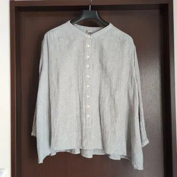 08Mab 그레이 더블 거즈 긴팔 셔츠