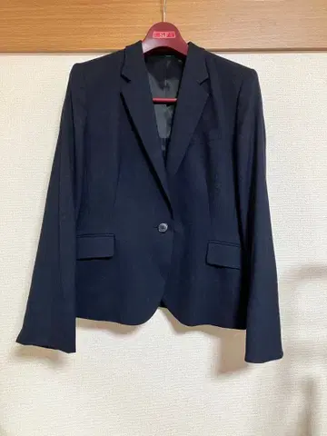 네이비 체크 무늬 수트 3세트