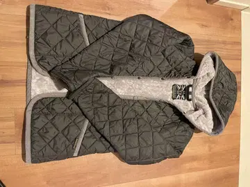 라벤햄 다크 그레이 퀼팅 자켓 후드 부착 38