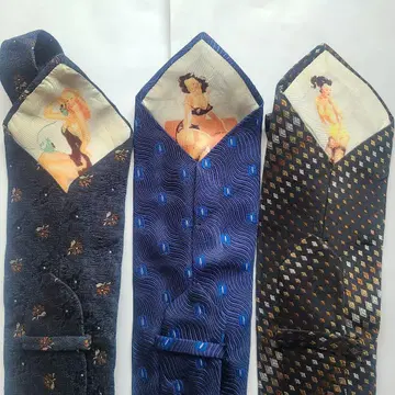 넥타이 세트 3 도 다크 블루 네이비 블랙