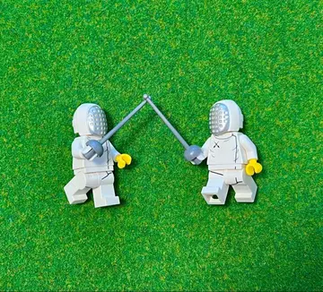 레고 미니 피규어 시리즈 13 펜싱 선수 정품 2개
