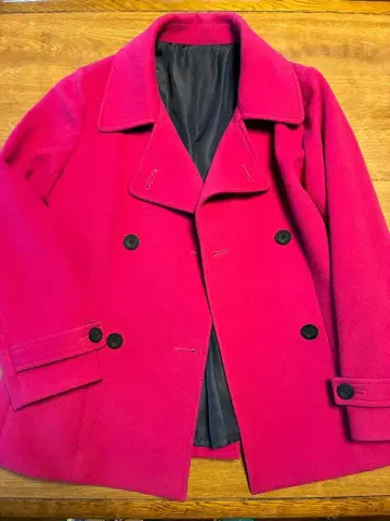 DAMA collection 핑크 더블 브레스트 코트