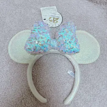 [ 미사용 새상품/택 포함 ] 디즈니씨 20주년 스팽글 머리띠