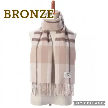 새상품 [ BRONZE ] 울 캐시미어 프리미엄 머플러, 스톨, 베이지