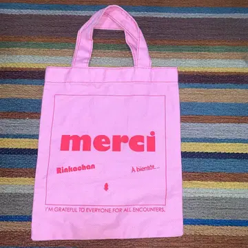 핑크 토트백 merci Rinkechan