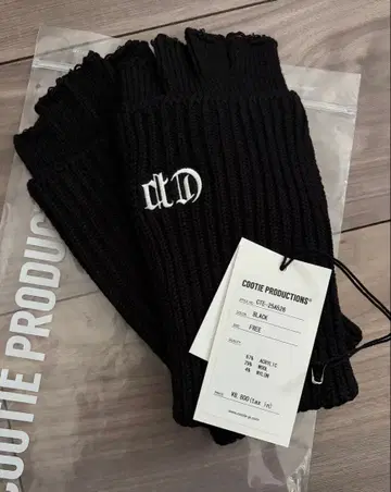 COOTIE KNIT CUFFED FINGERLESS GLOVE 블랙