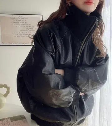 자바 Java 리브 터틀 페이크 가죽 자켓