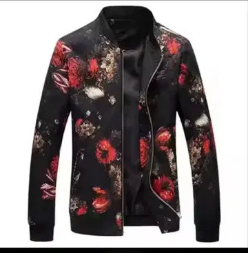 꽃무늬 집업 블루종