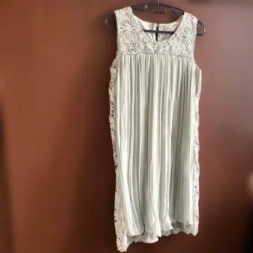 axes 민트 그린 플리츠 원피스 M