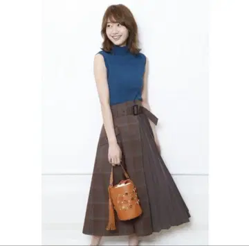 Mystrada 플리츠 트렌치 스커트 34