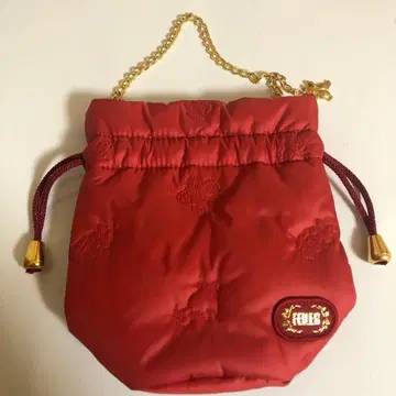 페일러 하이디 패턴 복조리 나일론 파우치 빨간색