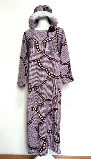 기모노 리메이크: 롱 원피스 (브로치 포함)