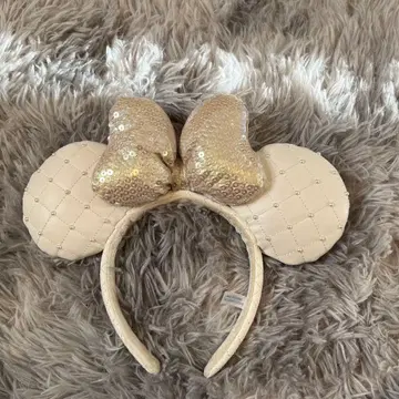 아이보리 미키 귀 머리띠