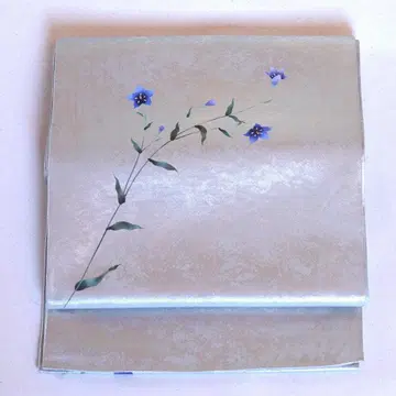 달처럼 빛나는 금박에 선명한 블루의 초롱꽃 후쿠로 오비 작가물