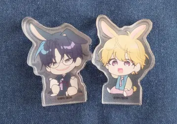 두 사람의 마블링 아크릴 블록 미레 경빈