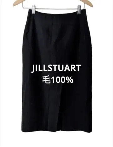 JILLSTUART 모 100% 스커트 M 상당 짙은 그레이 체크