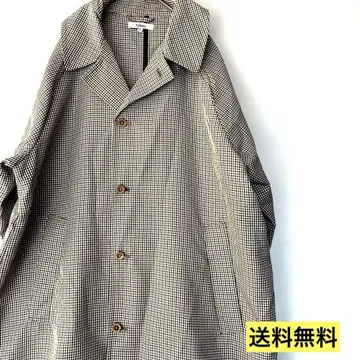 [처분품] Nylaus 체크 무늬 스텐카라 코트