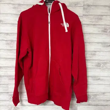 THE NORTH FACE 레드 풀 집업 후드티 XL