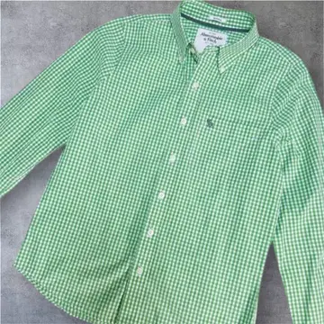 컨디션 최상 레어 아바크롬비&피치 긴팔 체크 셔츠 M 아바클로