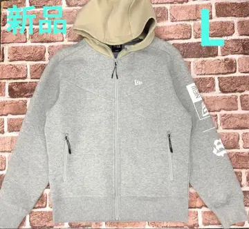 LIBERTY WALK 상의 후드티 그레이 프린트 로고 집업