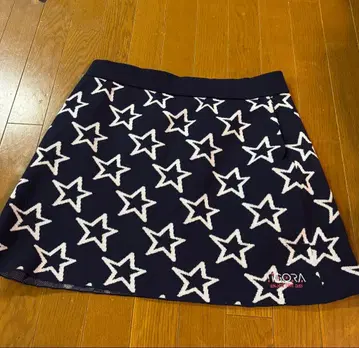 TIGORA 별 패턴 니트 스커트 네이비 LL 사이즈 빅 사이즈