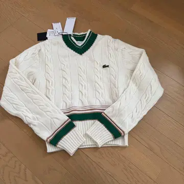 LACOSTE 케이블 니트 스웨터 36