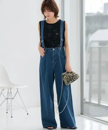 JOURNAL STANDARD relume 서스펜더 데님 블루 36