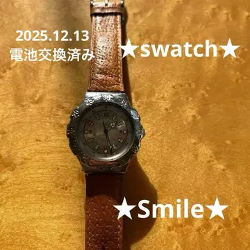 SALE swatch 스와치 실버/브라운 아날로그 손목시계