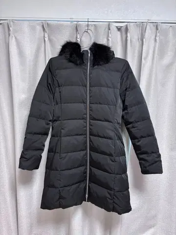 resexxy 퍼 후드 다운 코트 블랙 S 사이즈